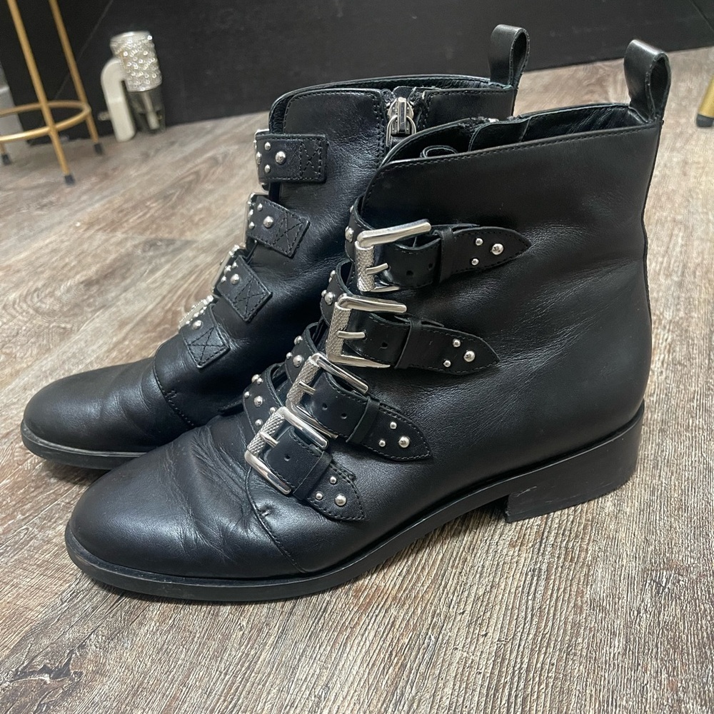 Halogen leather booties